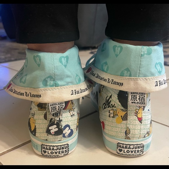 Harajuku Lovers High-Top Sneakers - Size 8 - Picture 4 of 7